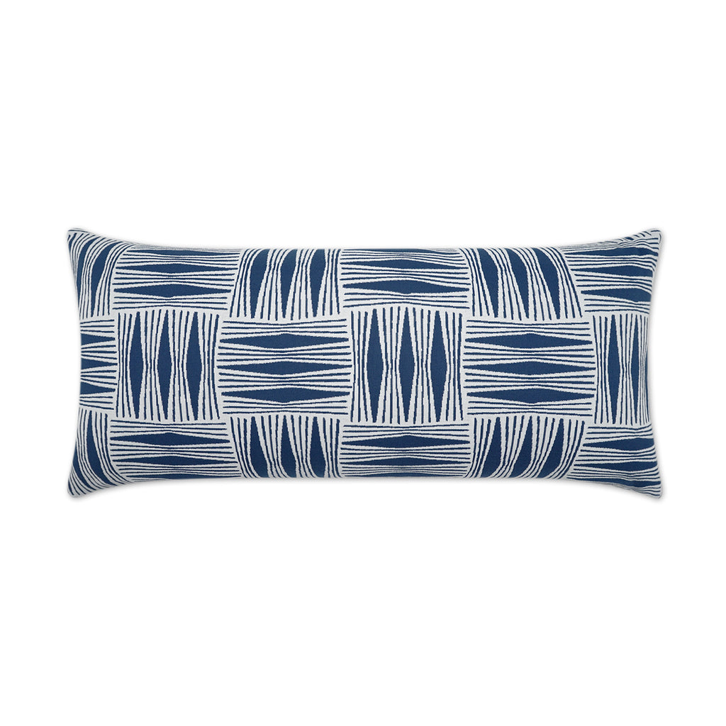 Outdoor Kizomba Lumbar Pillow - Blue | DV Kap