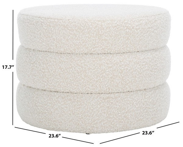 Ryth Ottoman | Safavieh - OTT3401 - Light Beige