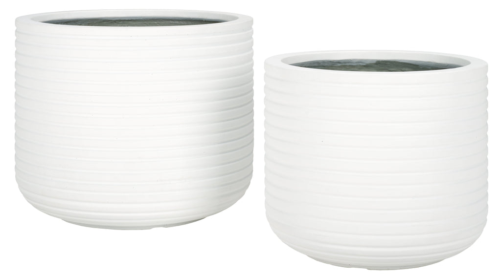 Nardo Planter Pot (Set of 2) | Safavieh - PAT1530 - White