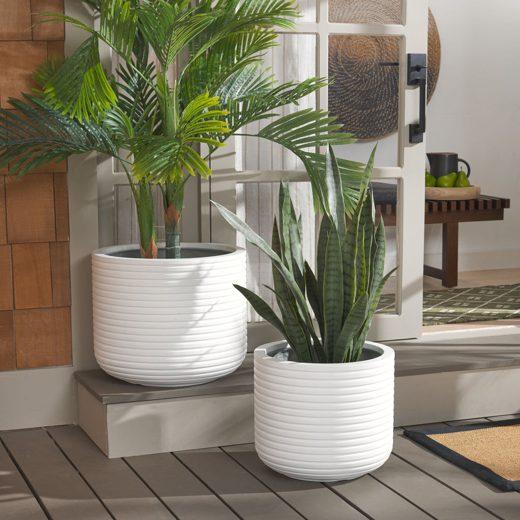 Nardo Planter Pot (Set of 2) | Safavieh - PAT1530 - White