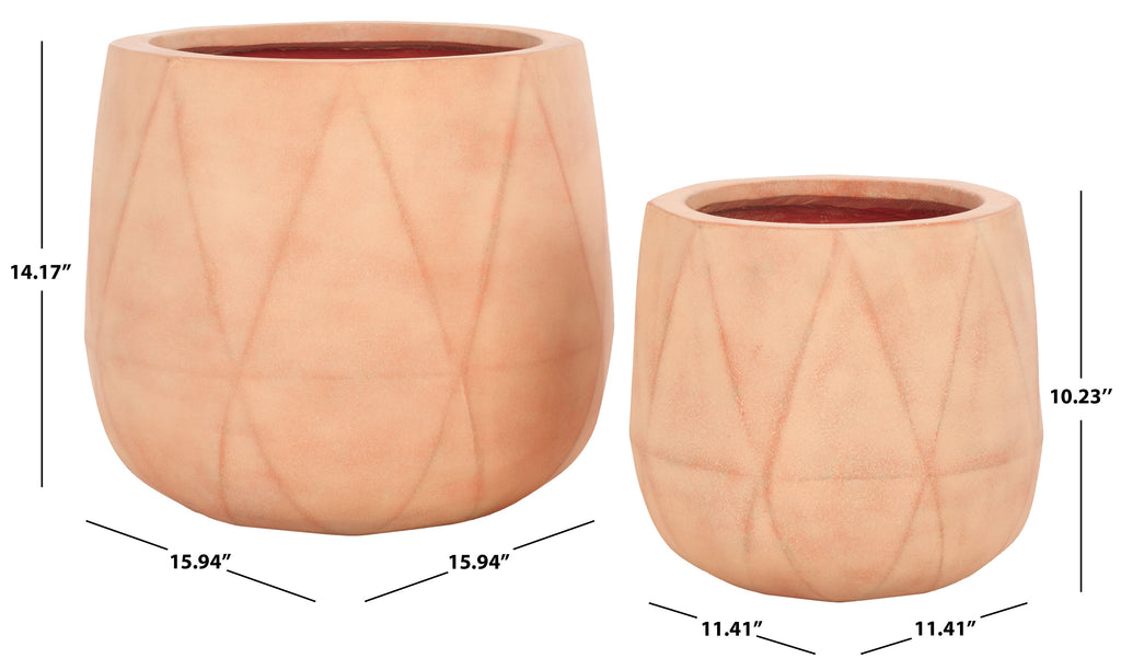 Kane Planter Pot | Safavieh - PAT1536 - Terracotta