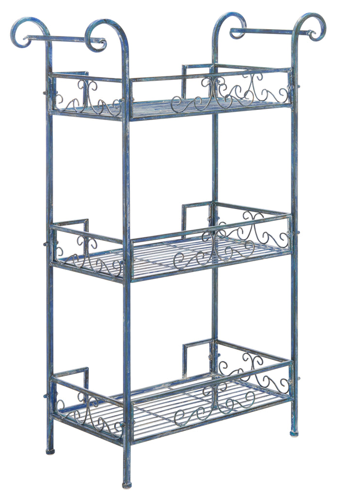 Noreen 3 Tier Shelf | Safavieh - PAT5006 - Antique Blue