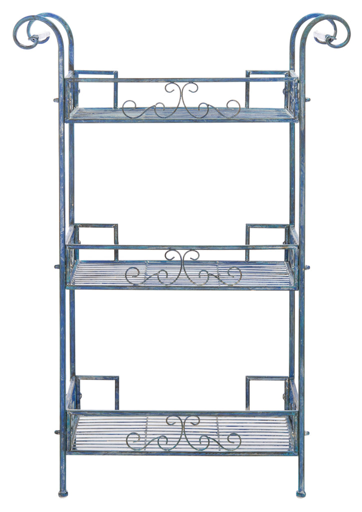 Noreen 3 Tier Shelf | Safavieh - PAT5006 - Antique Blue