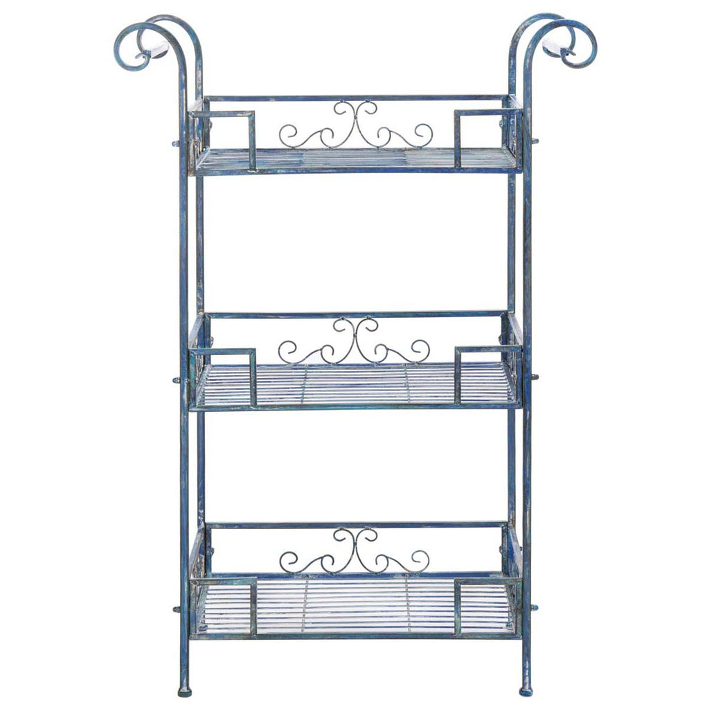 Noreen 3 Tier Shelf | Safavieh - PAT5006 - Antique Blue