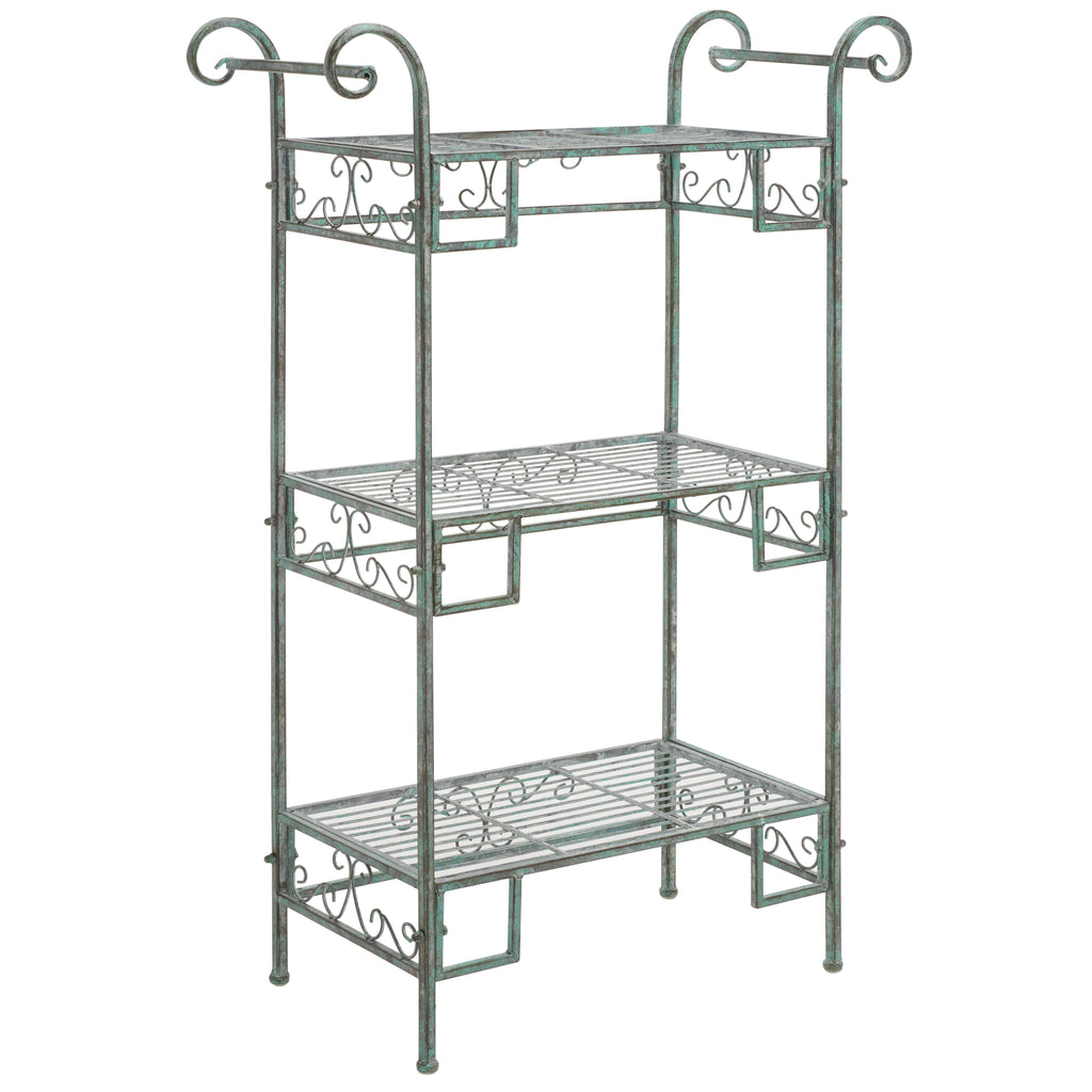 Noreen 3 Tier Shelf | Safavieh - PAT5006 - Antique Green