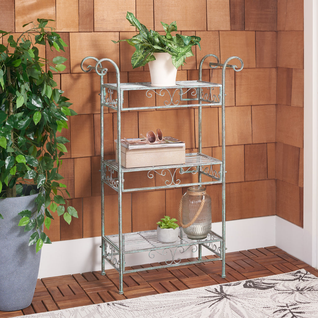 noreen-3-tier-shelf-safavieh-pat5006-Antique Green