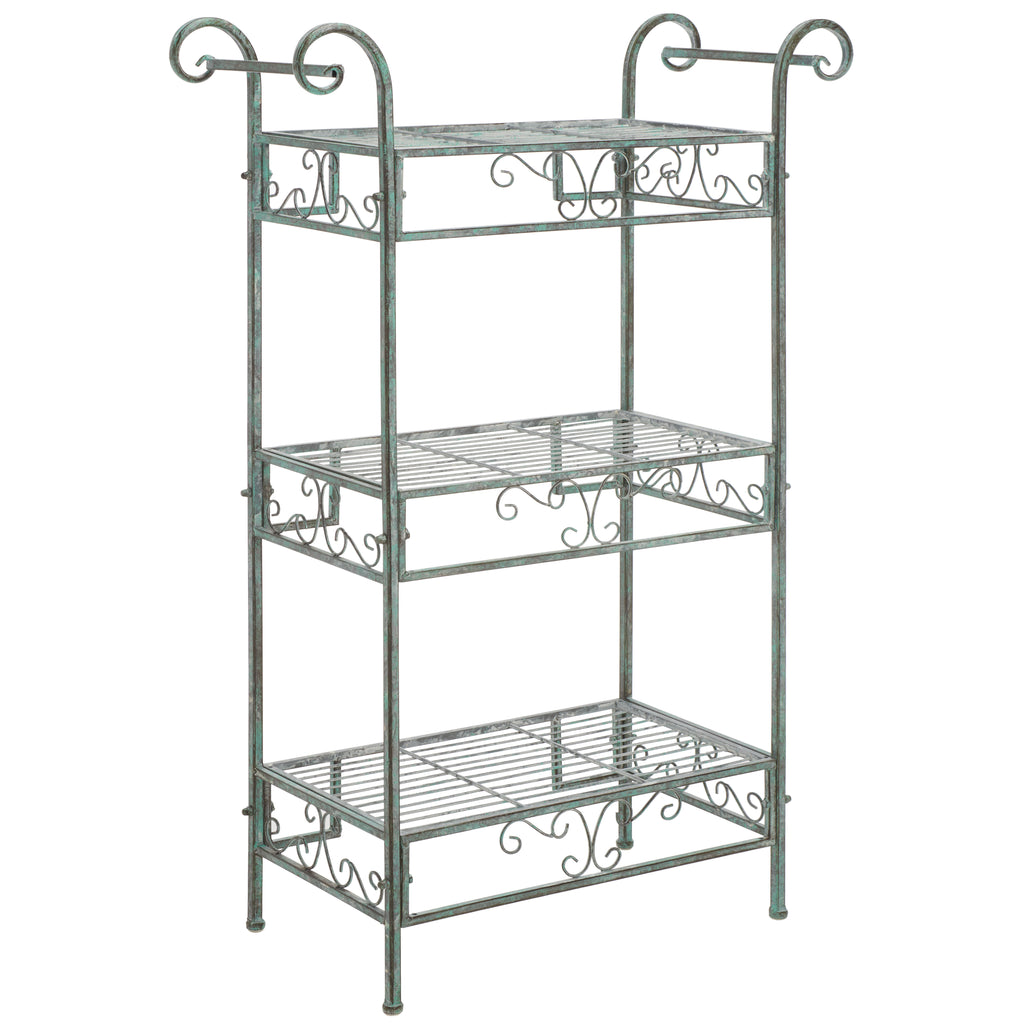 Noreen 3 Tier Shelf | Safavieh - PAT5006 - Antique Green