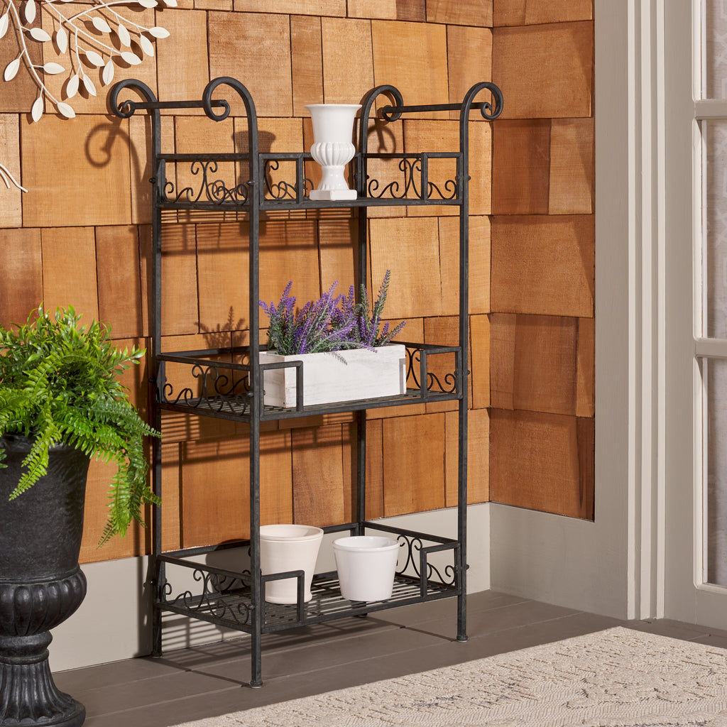 Noreen 3 Tier Shelf | Safavieh - PAT5006 - Black