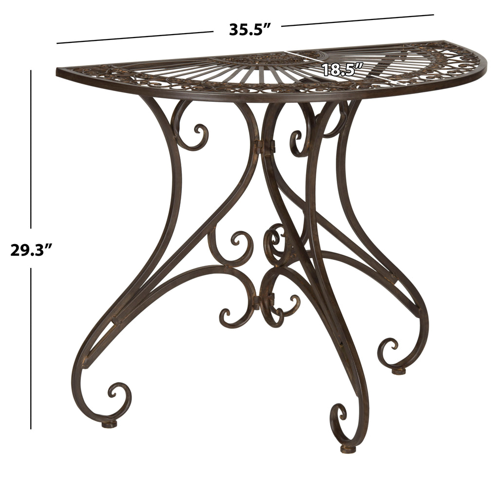 Annalise Accent Table | Safavieh - PAT5008 - Rustic Brown