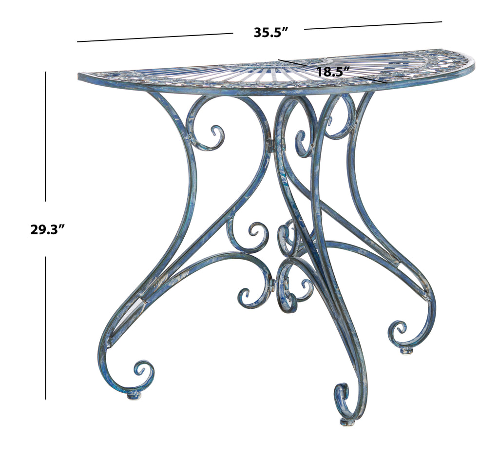 Annalise Accent Table | Safavieh - PAT5008 - Antique Blue