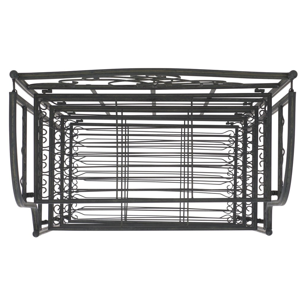 Amaris 4 Tier Outdoor Bakers Rack | Safavieh -  PAT5014 - Black