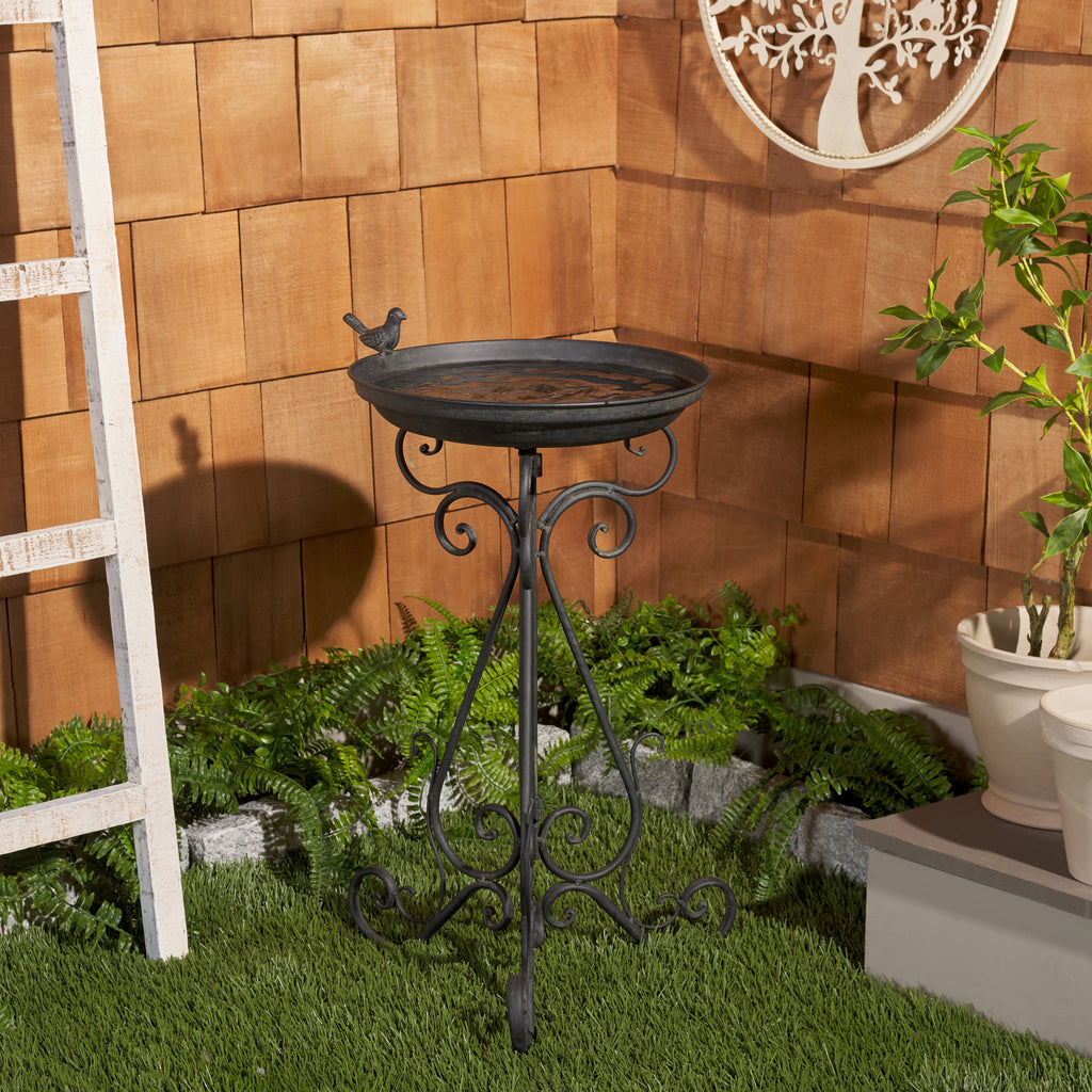 Ashlan Bird Bath | Safavieh - PAT5024 - Black