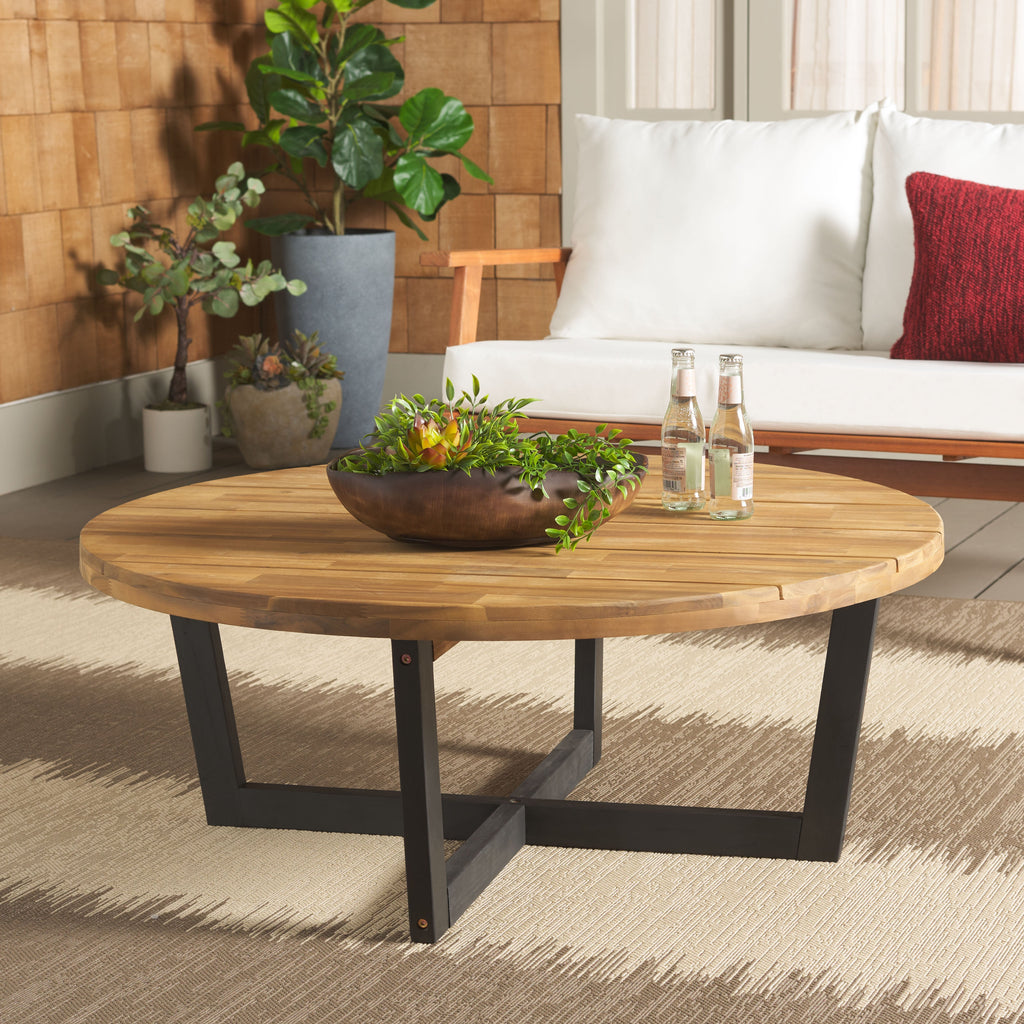 Safavieh Leo Round Coffee Table 4 Legs, PAT7320