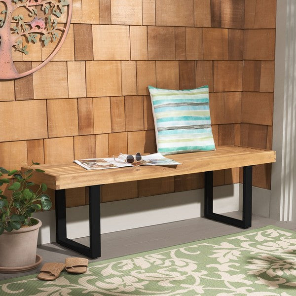 safavieh-monti-bench-pat7321-Natural / Black