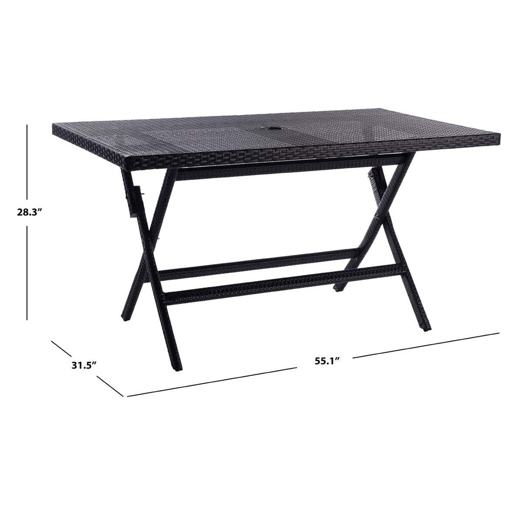 Akita Folding Table | Safavieh - PAT7503 - Black