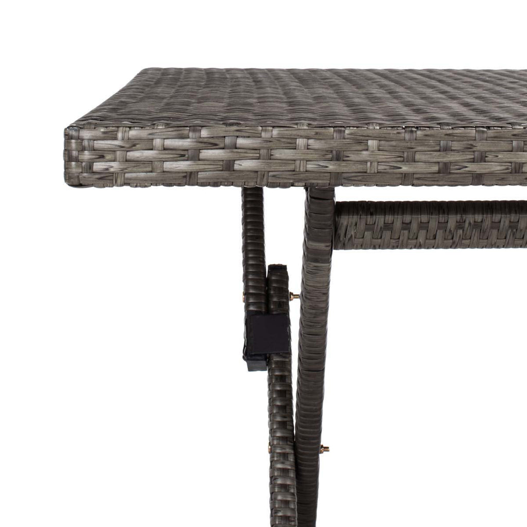 Akita Folding Table | Safavieh - PAT7503 - Grey Brown / White