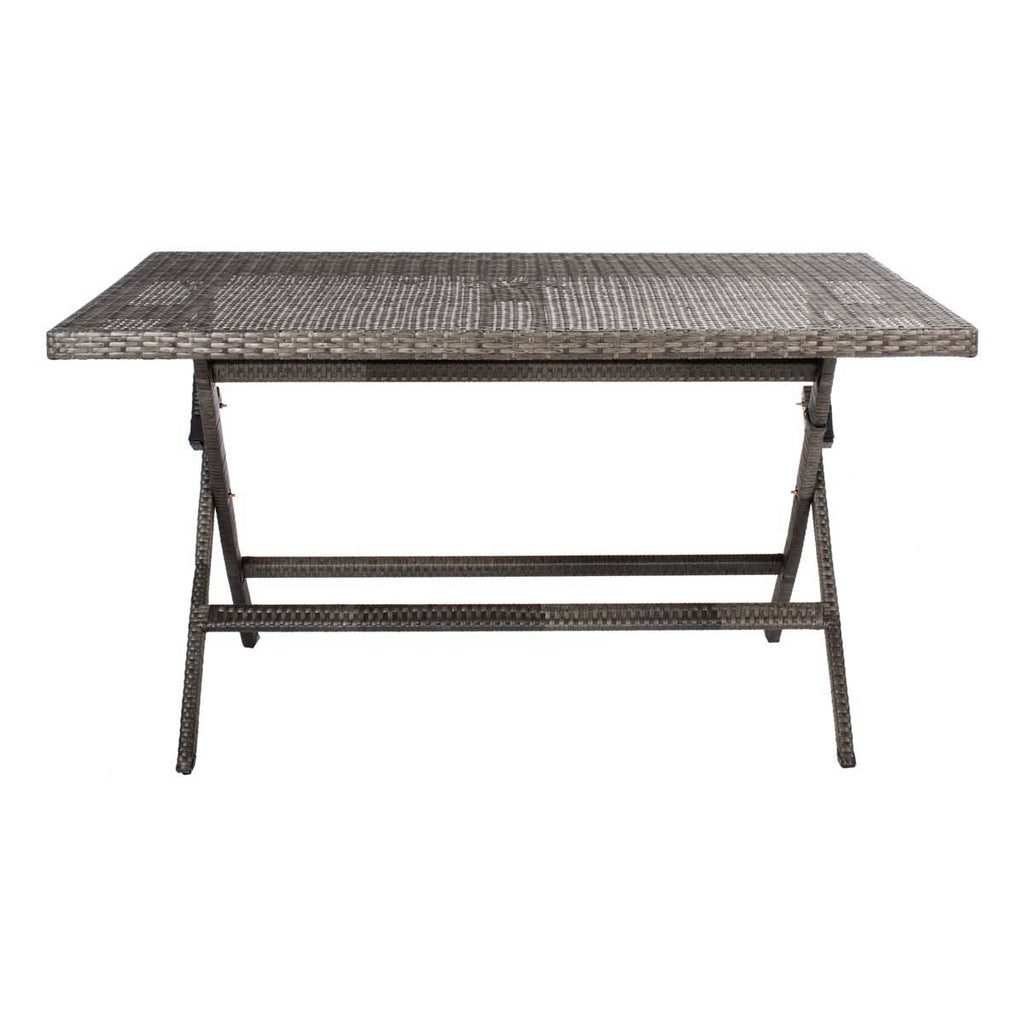 Akita Folding Table | Safavieh - PAT7503 - Grey Brown / White