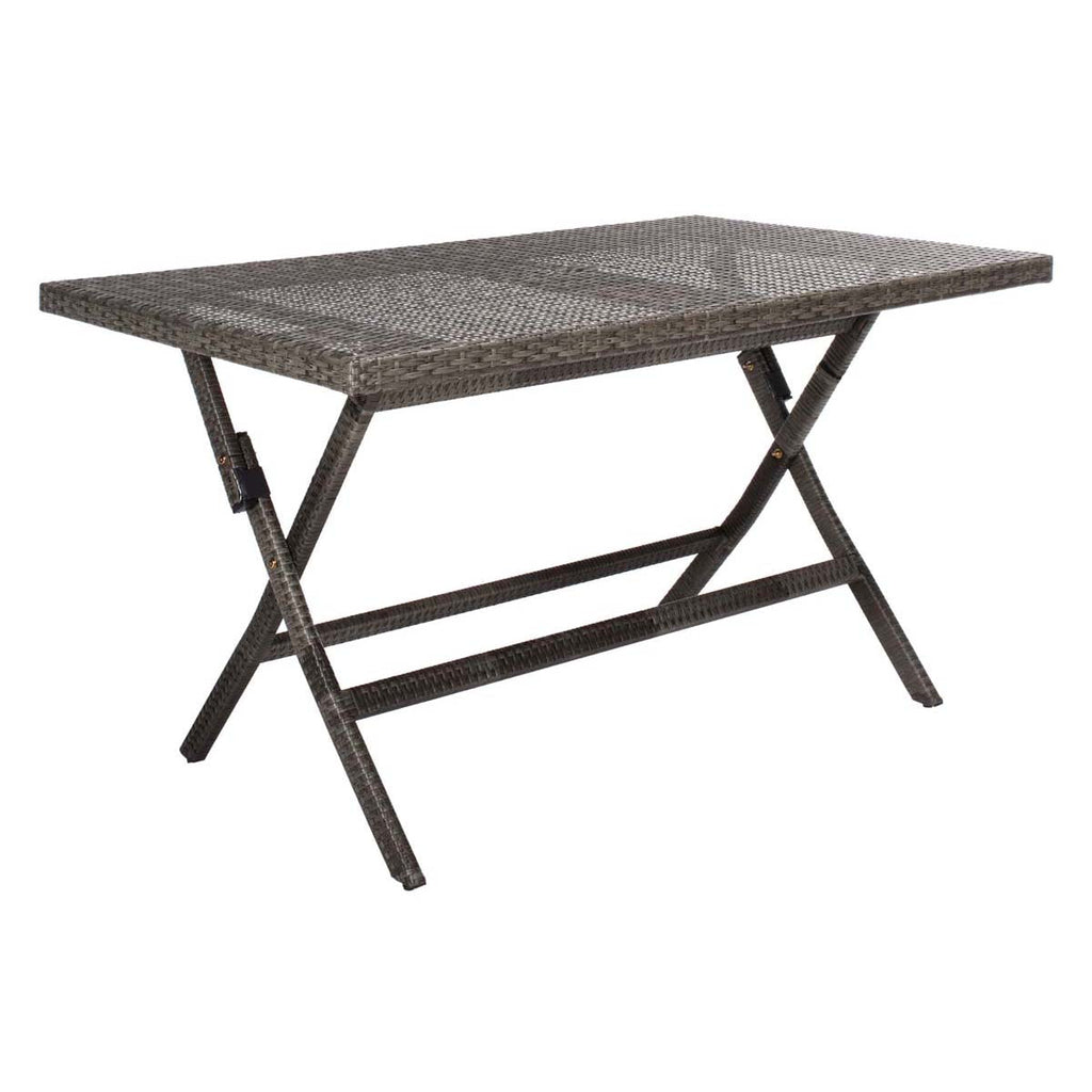 Akita Folding Table | Safavieh - PAT7503 - Grey Brown / White