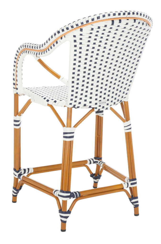 Safavieh California Counter Stool - White / Navy