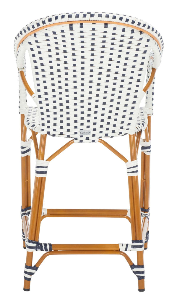 Safavieh California Counter Stool - White / Navy