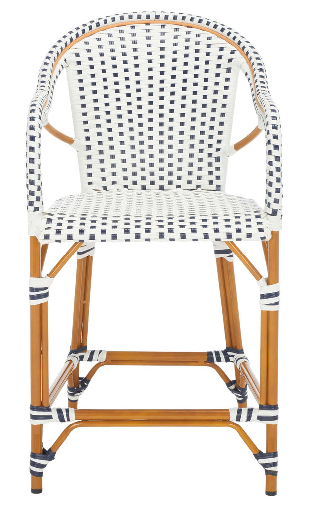 Safavieh California Counter Stool - White / Navy