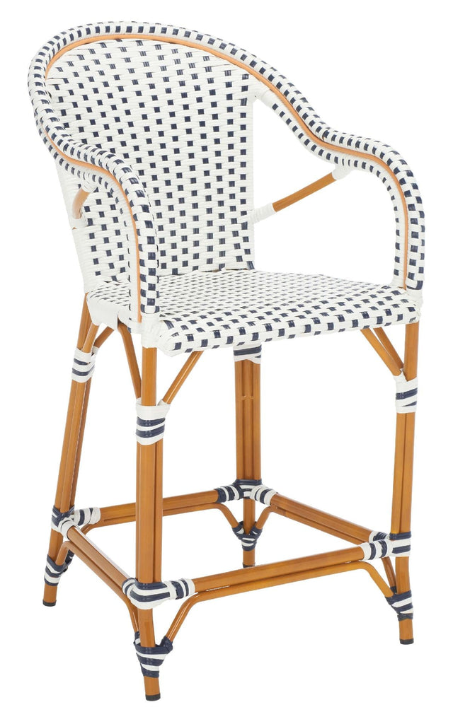 Safavieh California Counter Stool - White / Navy