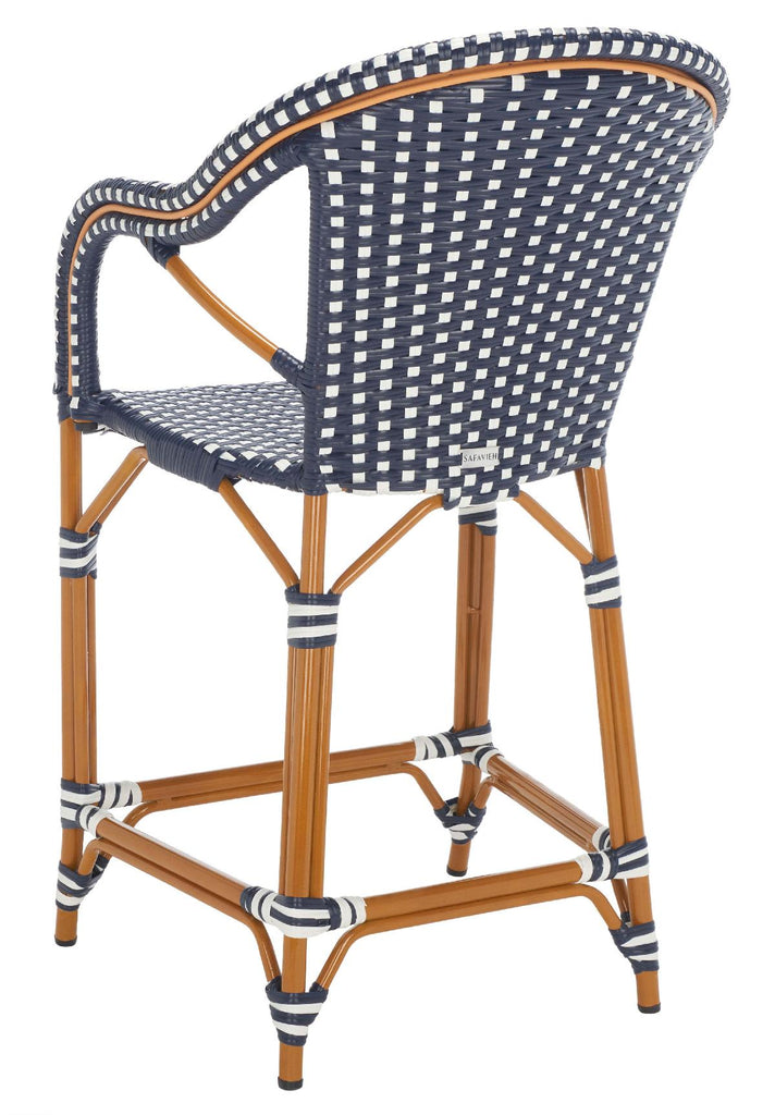 Safavieh California Counter Stool - Navy / White