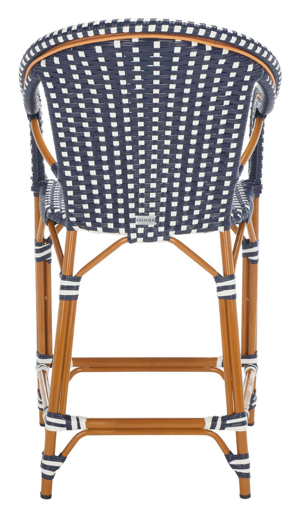 Safavieh California Counter Stool - Navy / White