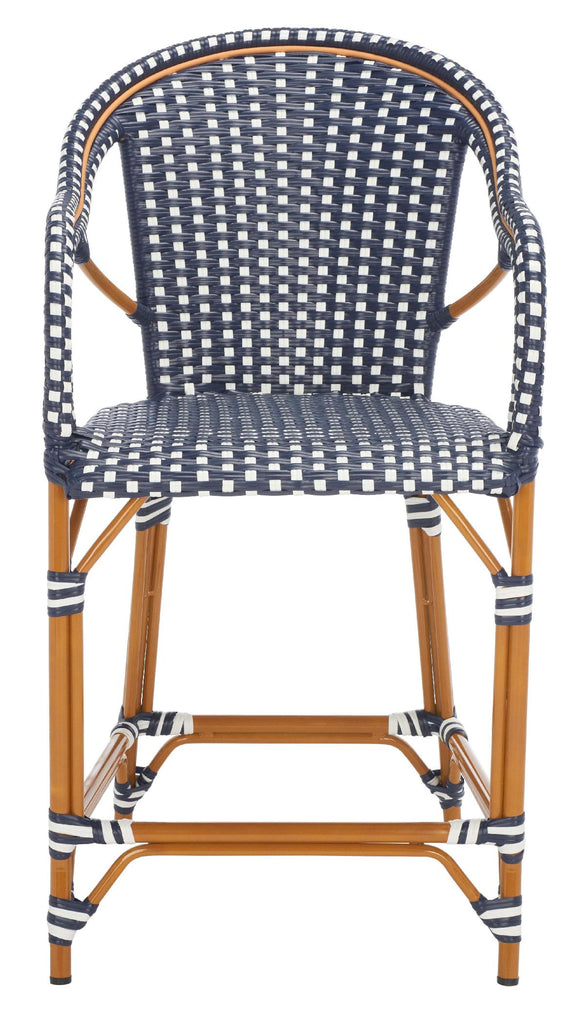 Safavieh California Counter Stool - Navy / White