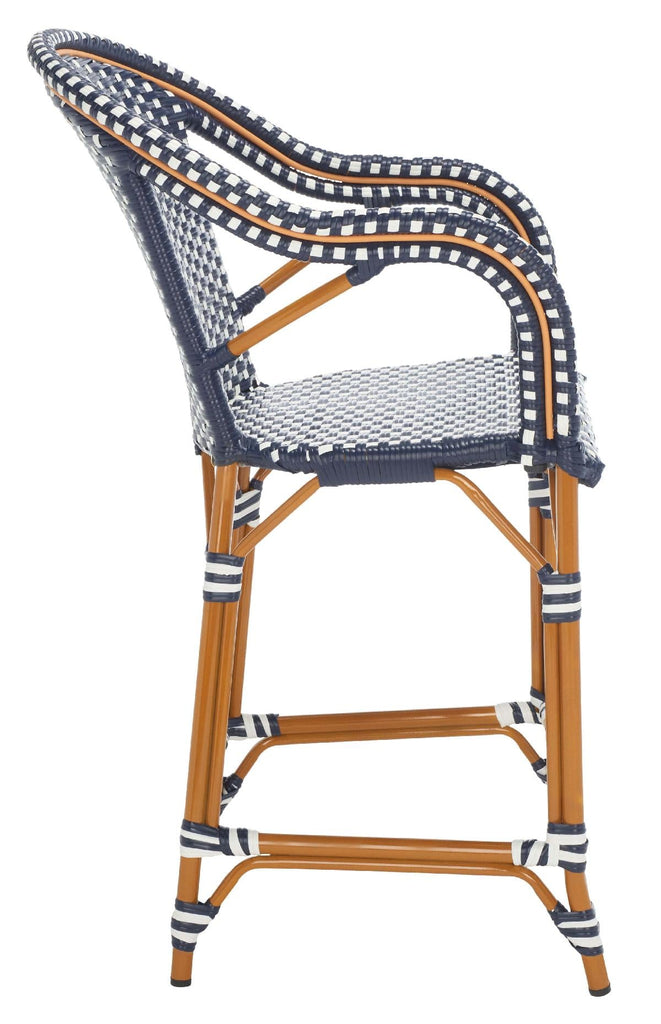 Safavieh California Counter Stool - Navy / White