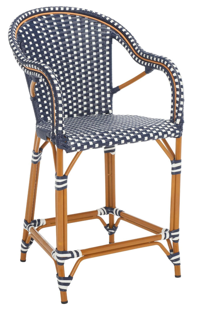 Safavieh California Counter Stool - Navy / White