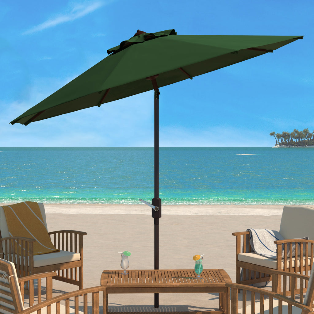 uv-resistant-ortega-9-ft-auto-crank-umbrella-safavieh-pat8001-Hunter Green