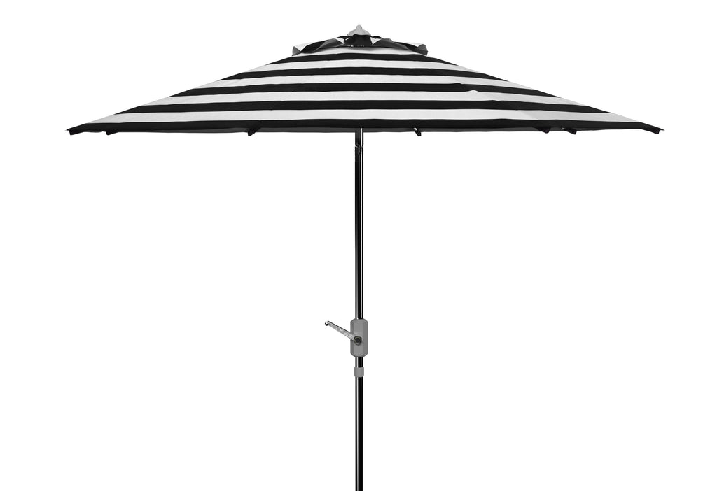 uv-resistant-iris-fashion-line-9ft-auto-umbrella-safavieh-pat8004-Black / White