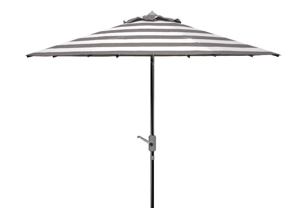 uv-resistant-iris-fashion-line-9ft-auto-umbrella-safavieh-pat8004-Grey / White