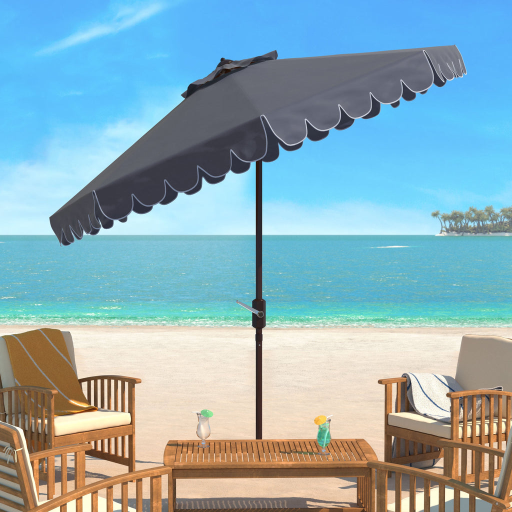 venice-single-scallop-9ft-crank-outdoor-push-button-umbrella-safavieh-pat8010-Taupe / White