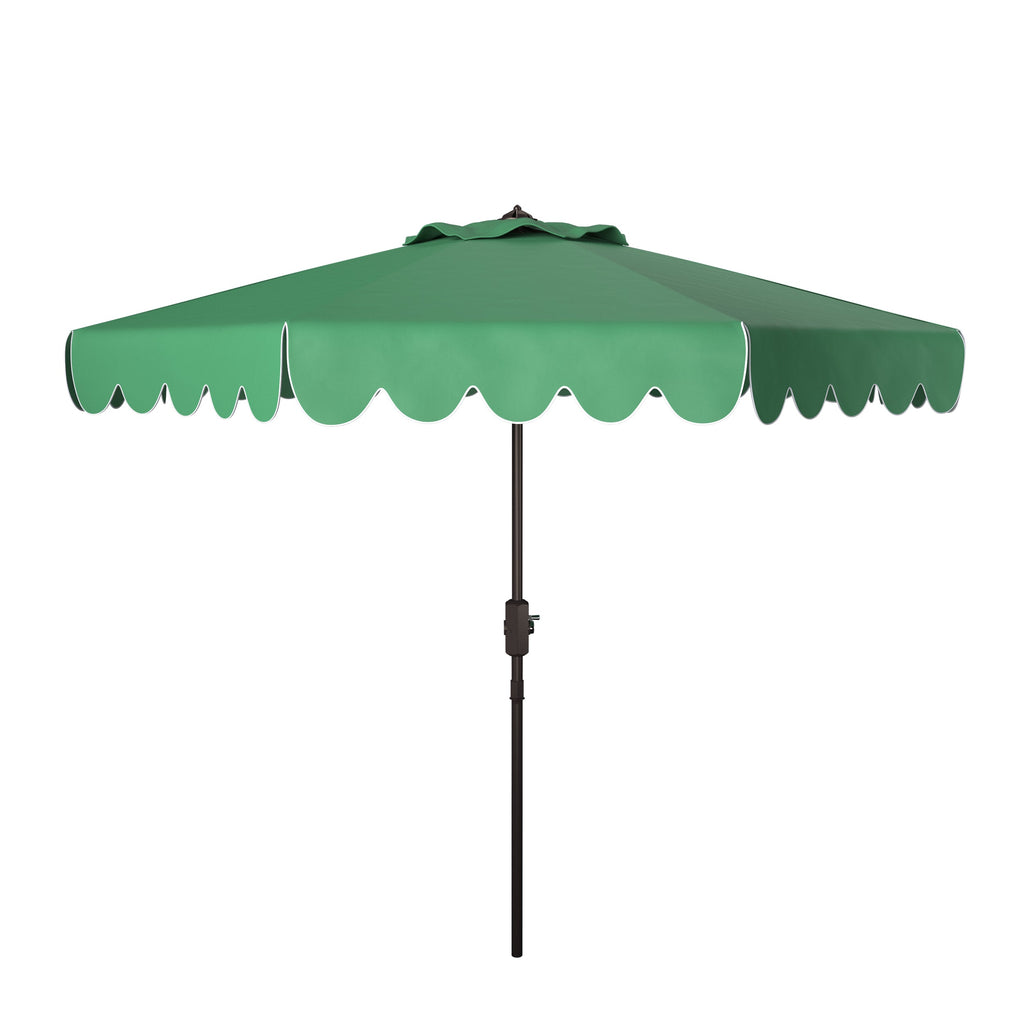 venice-single-scallop-9ft-crank-outdoor-push-button-umbrella-safavieh-pat8010-Hunter Green