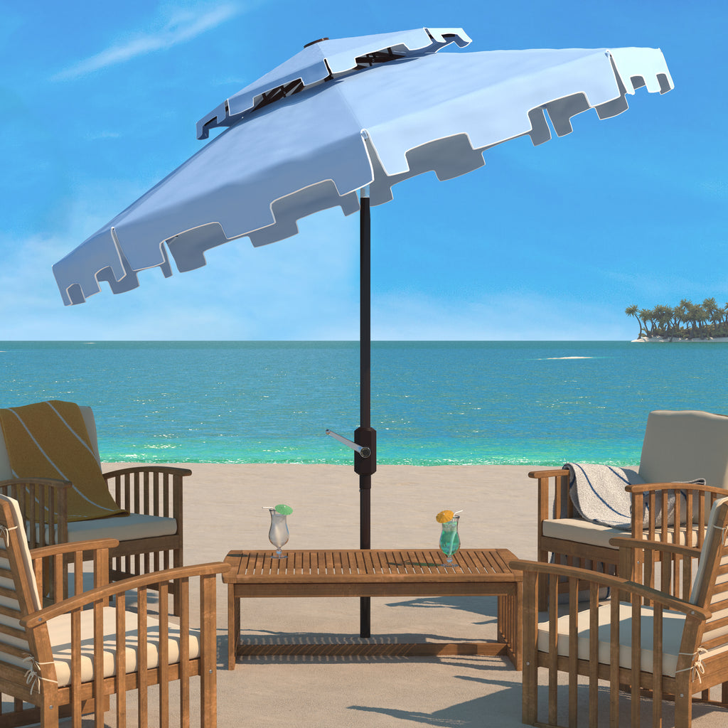 zimmerman-9ft-double-top-market-umbrella-safavieh-pat8200-2-Baby Blue / White