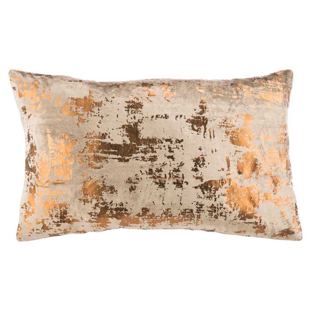 Edmee Metallic Pillow | Safavieh - Brown/Copper