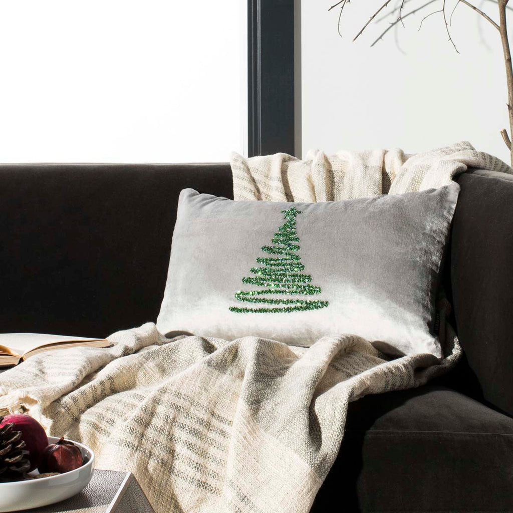 Enchanted Evergreen Pillow | Safavieh - Grey/Green