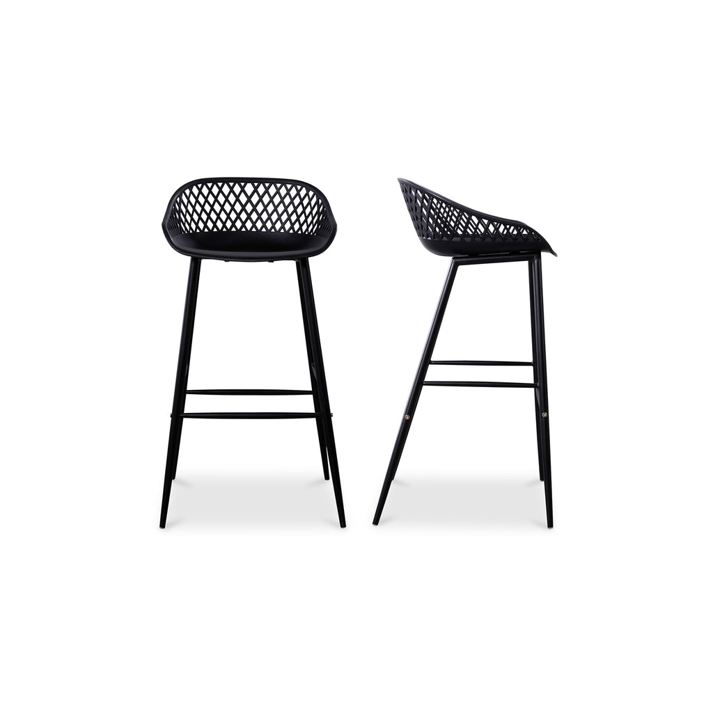 Piazza Outdoor Barstool Black-Set Of Two | Moe's Furniture - QX-1004-02