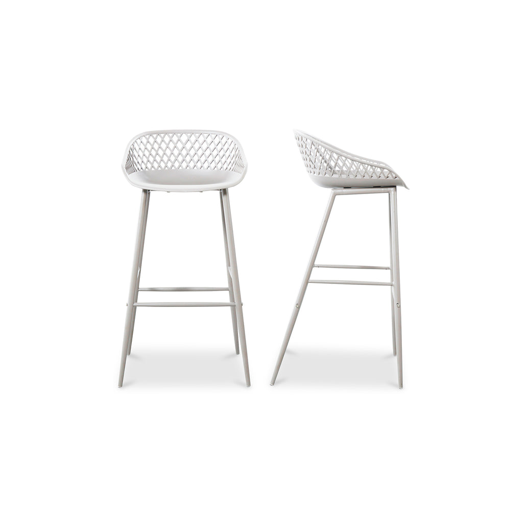 Piazza Outdoor Barstool White-Set Of Two | Moe's Furniture - QX-1004-18