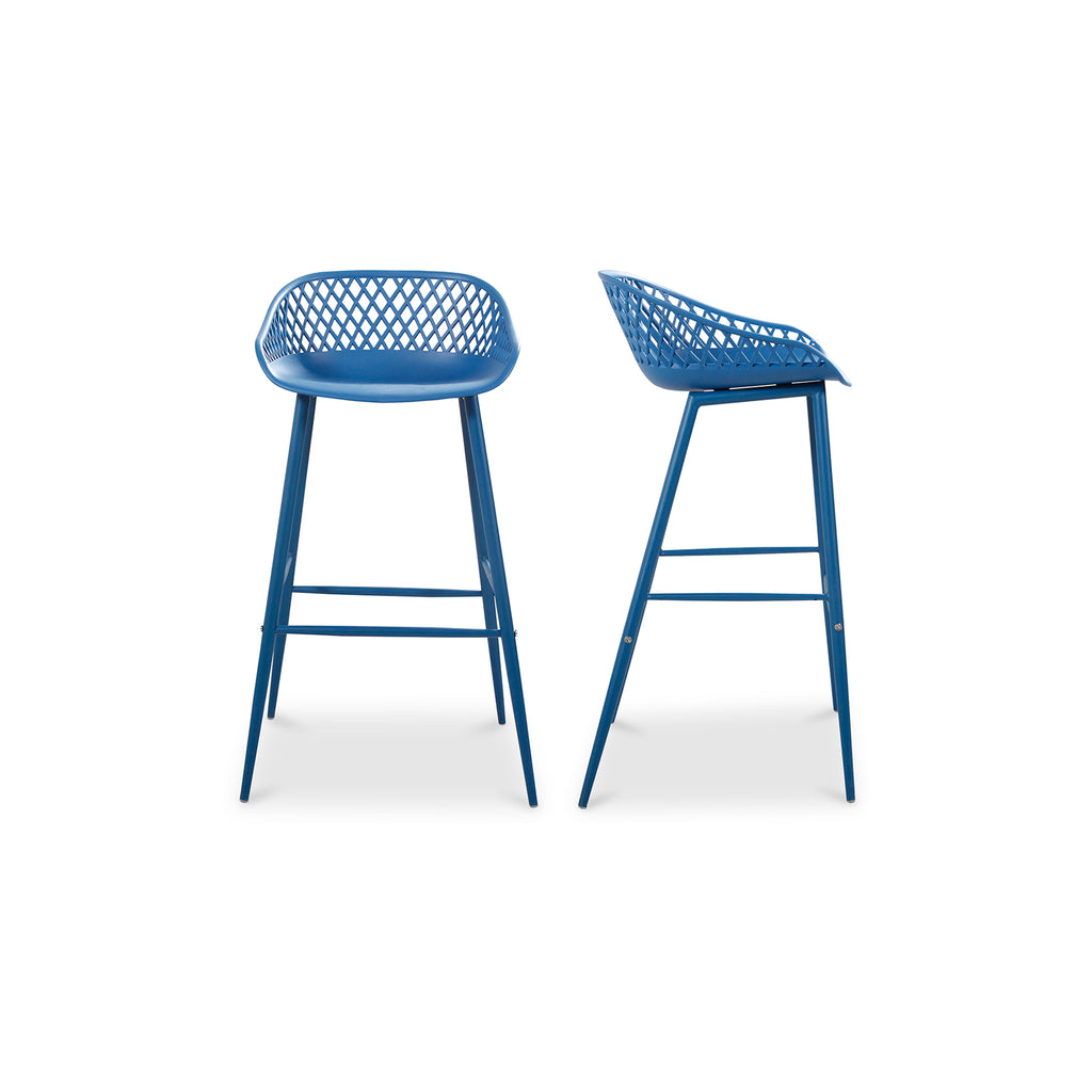 Piazza Outdoor Barstool Blue-Set Of Two | Moe's Furniture - QX-1004-26