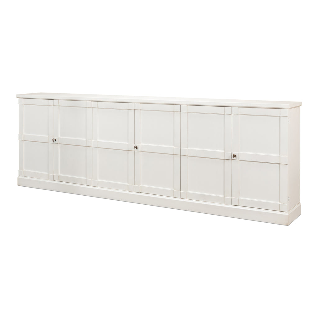 Luciana 6 Wood Dr Buffet 112" Cortina Wh | Sarreid - R045-79W