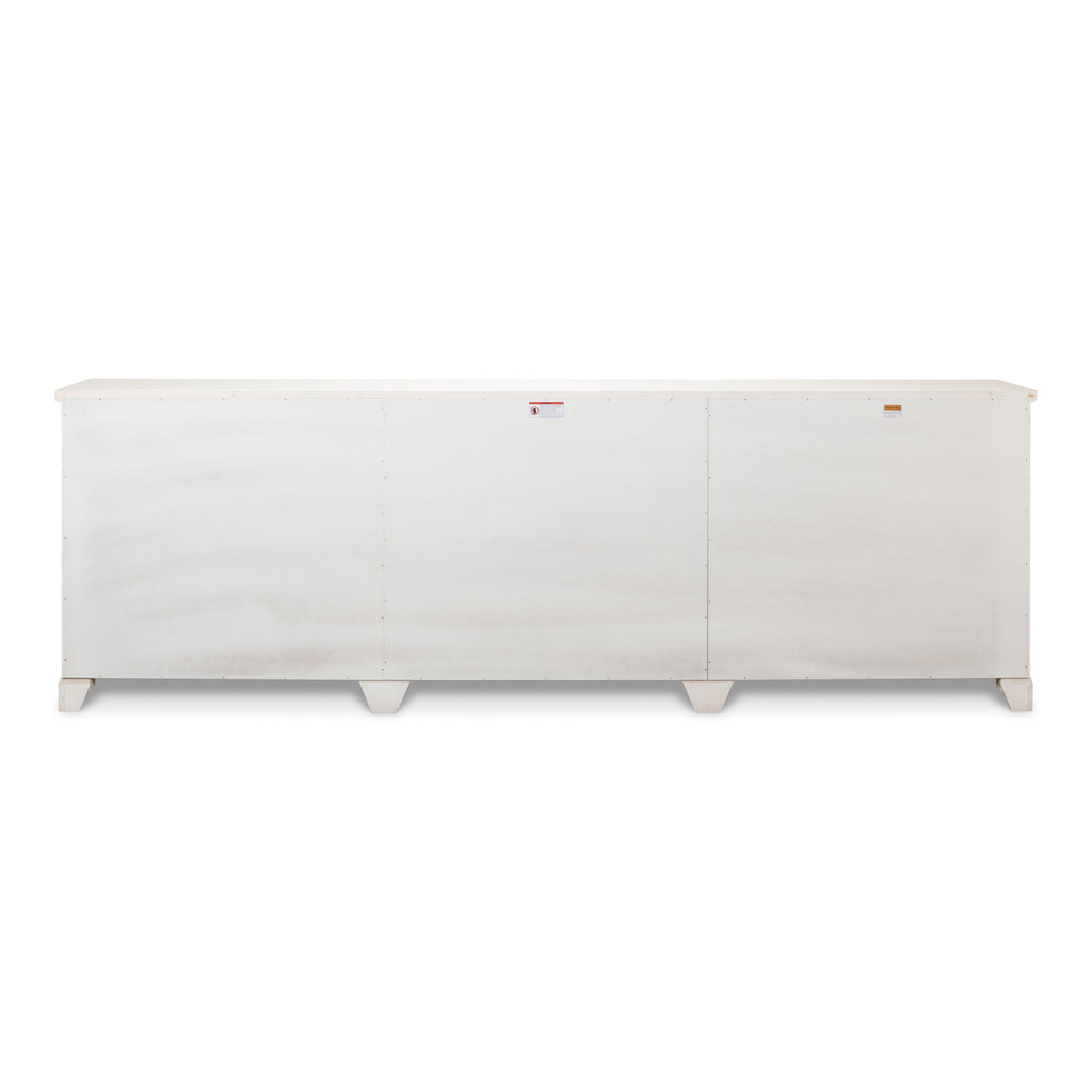 Luciana 6 Wood Dr Buffet 112" Cortina Wh | Sarreid - R045-79W