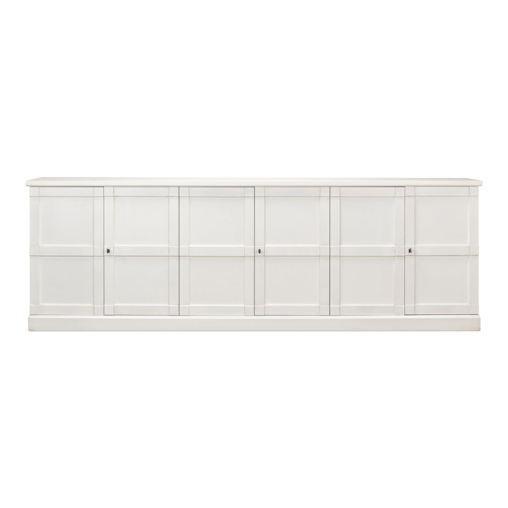 Luciana 6 Wood Dr Buffet 112" Cortina Wh | Sarreid - R045-79W