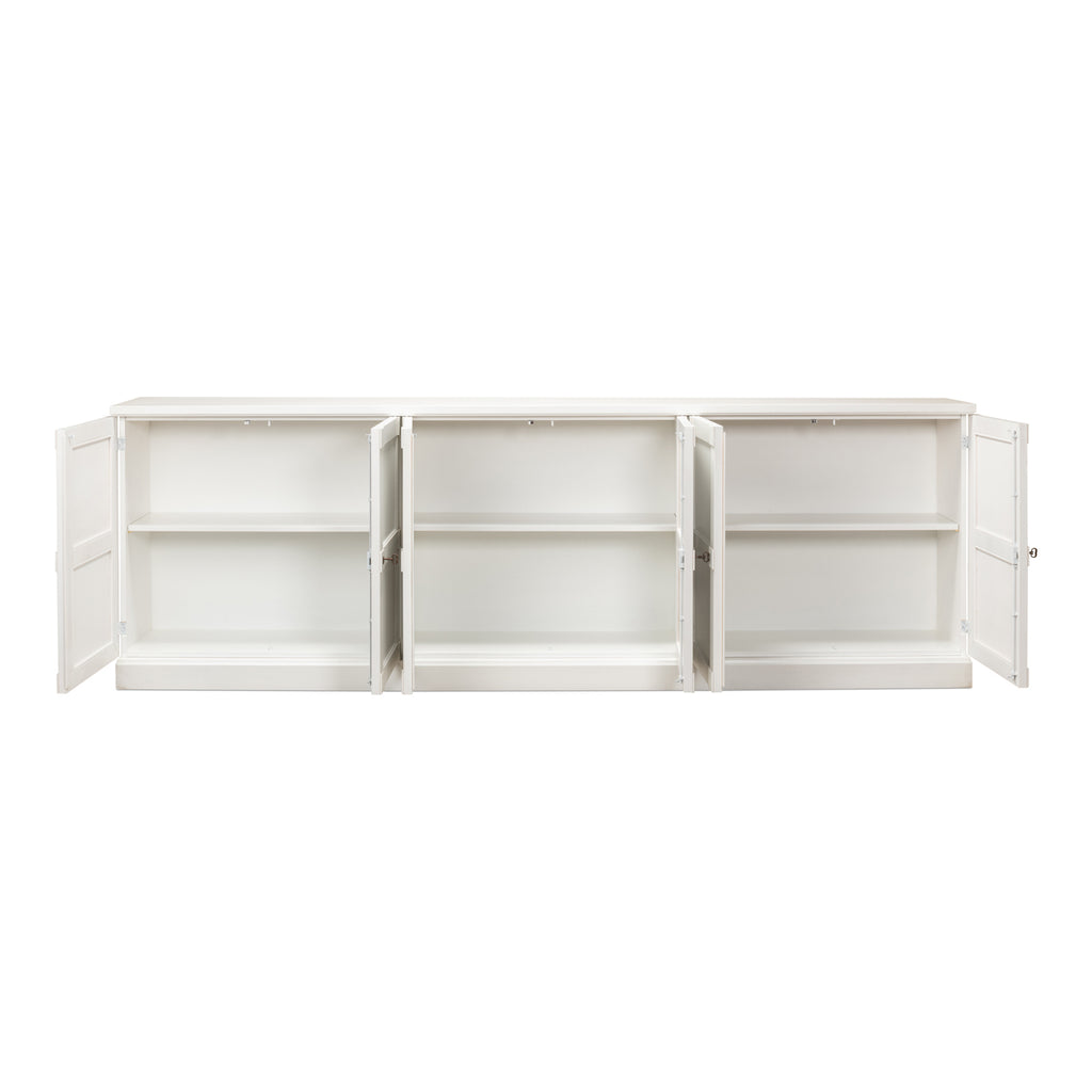 Luciana 6 Wood Dr Buffet 112" Cortina Wh | Sarreid - R045-79W