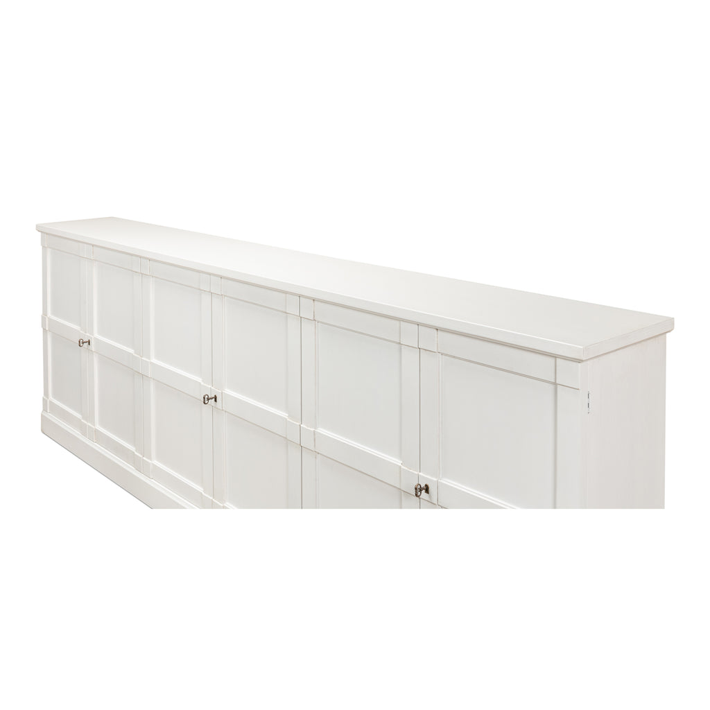 Luciana 6 Wood Dr Buffet 112" Cortina Wh | Sarreid - R045-79W