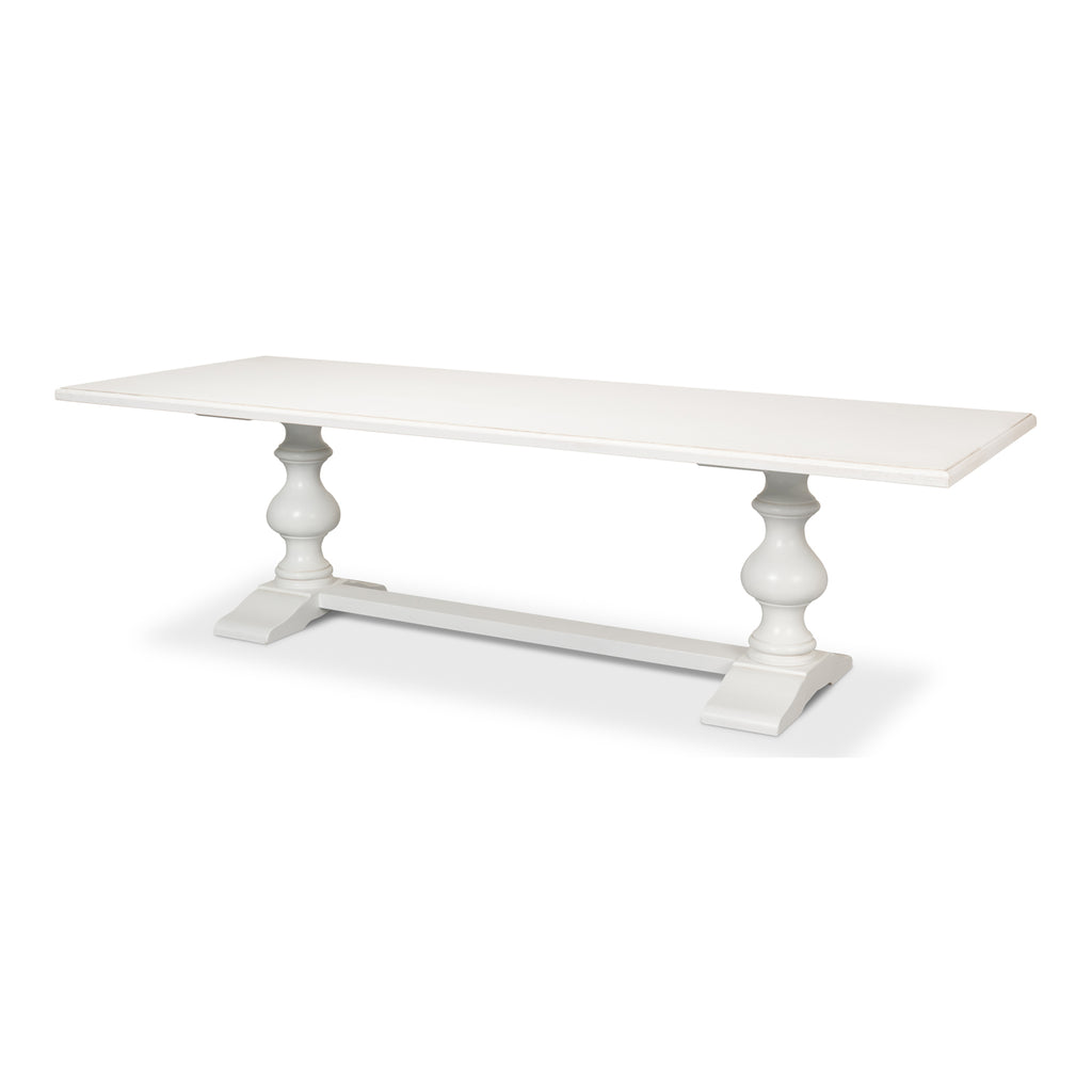 Lionisio Trestle Table Cortina Wht 108" | Sarreid Ltd - R248-79