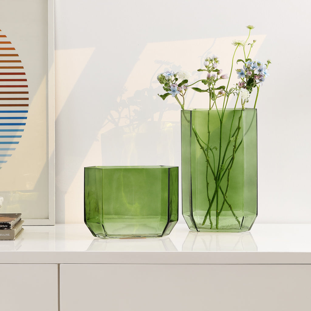 Noreno Glass Vase (Set of 2) | Safavieh - RDC4035 - Light Green