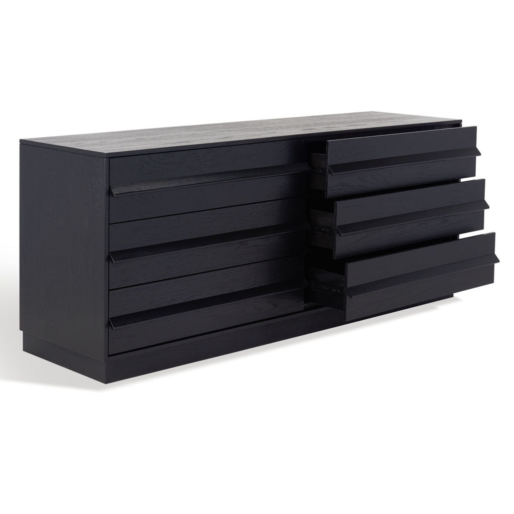 Safavieh Couture Deirdra 6 Drawer Wood Dresser - Black